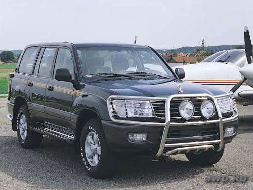 Toyota Land Cruiser J100/Lexus LX470 - Передняя защита RS 60, стандарт. Нержавейка, полированная