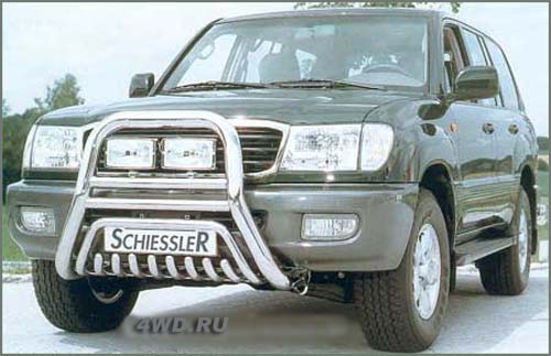 Toyota Land Cruiser J100/Lexus LX470 - Кенгурятник диаметр 76мм поперечная труба 48мм