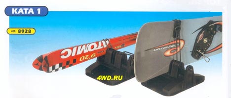 Автомобильные багажники на крышу с магнитным креплением, на две пары лыж или два сноуборда, без замков Kata 8928